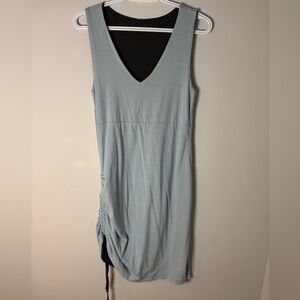REVERSIBLE Sky Blue AND Gray Sleeveless Dress